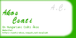 akos csati business card